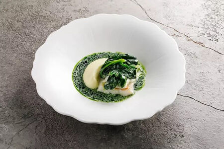 Треска со сливочным даши