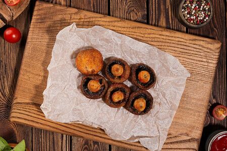 Шампиньоны на мангале