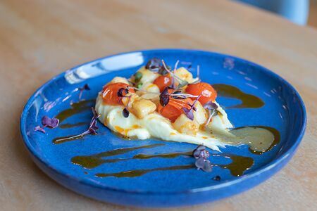 Гребешок с пюре из сельдерея