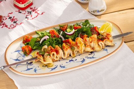 Шашлык из кальмара