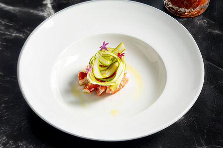 Гаспачо с крабовым мясом