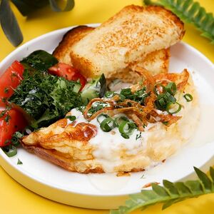 Омлет со свежими овощами