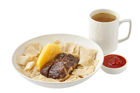 Тонкий хинкал с сушёным мясом