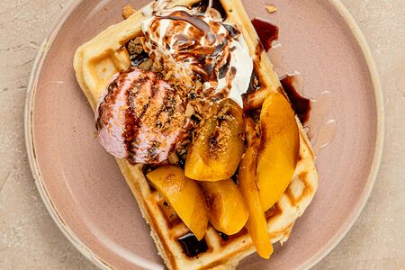 Вафля персик