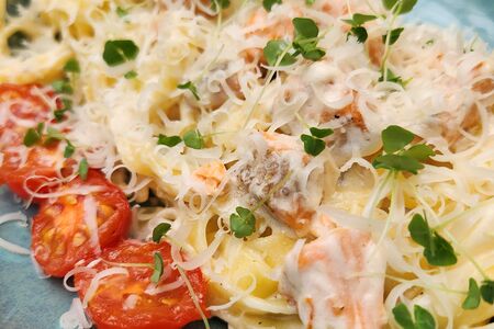 Паста с красной рыбой