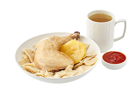 Тонкий хинкал с курицей