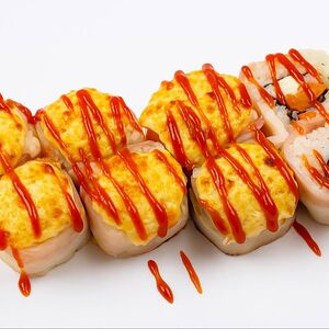 Запеченный с копченым беконом