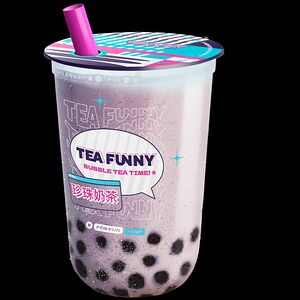 Фьюжн-шейк Фанни таро с шариками черники S