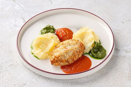 Котлета с камчатским крабом, креветками и судаком