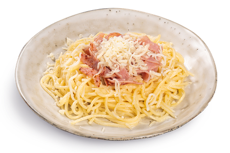 Спагетти С ветчиной и сыром