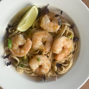 Удон с креветками