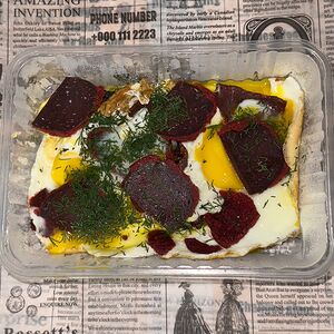 Яичница с бастурмой 