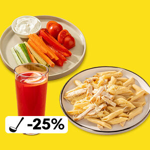 Ужин с пастой Альфредо