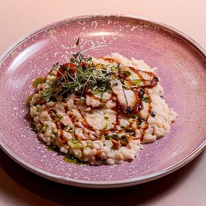 Копченое ризотто с угрем