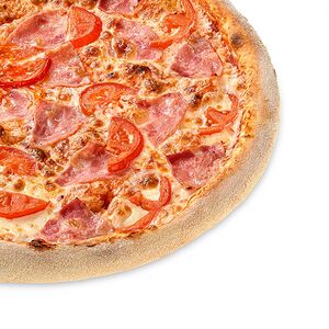 Пицца с ветчиной и томатами 