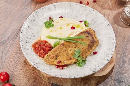 Домашняя грузинская котлета с картофельным пюре