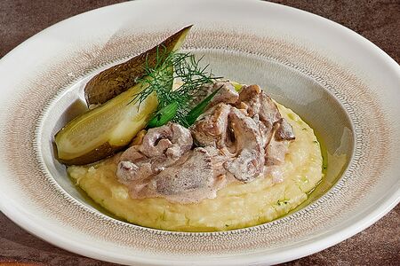 Бефстроганов с мраморной говядиной