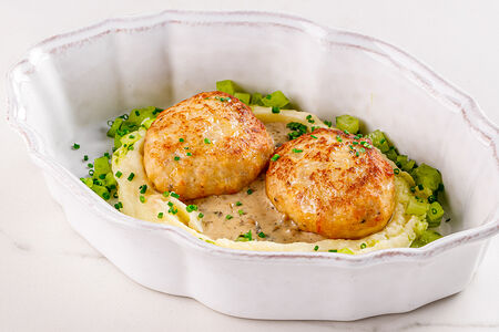 Котлеты из цыпленка с картофельным пюре