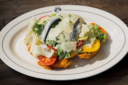 Куриный шницель с романо и бокеронами