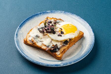 Горячий бутерброд с курицей и грибами