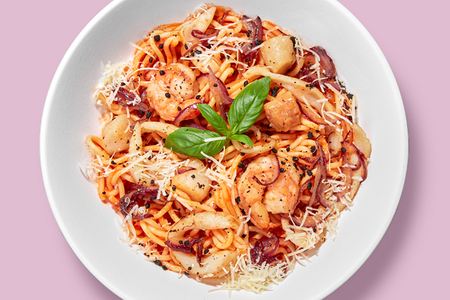 Спагетти с морепродуктами