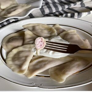 Вареники с рикоттой и малиной 