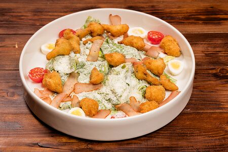 Цезарь, жареные лисички