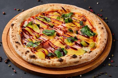 Пицца с дайконом и индейкой