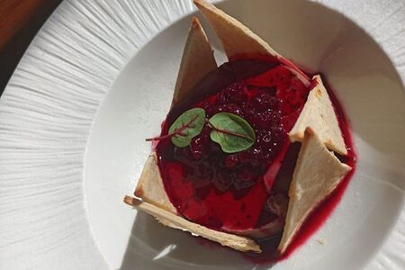 Паштет с брусничным соусом