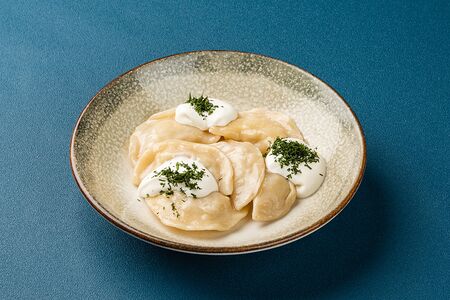 Вареники с картофелем и луком отварные