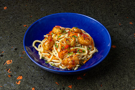 Удон с хрустящим цыпленком