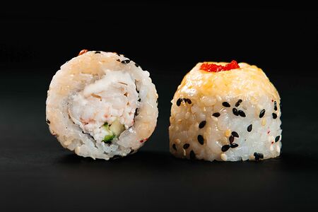 Запеченный с креветкой и крабом