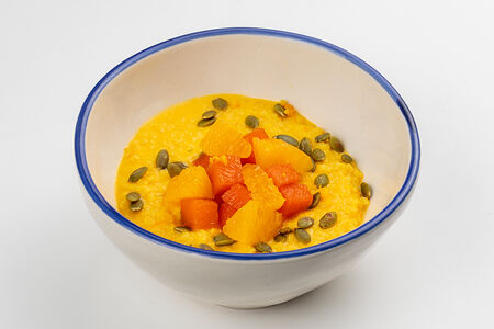 Пшенная каша, тыква, апельсин