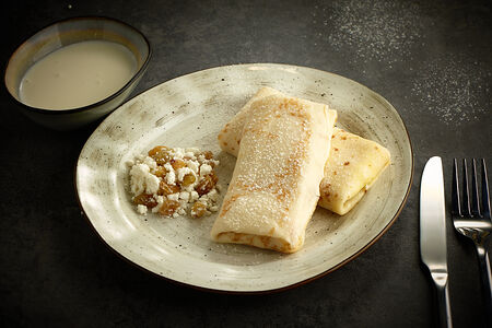 Блины с творогом