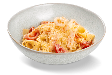 Паста Феттучини с креветками