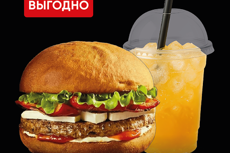 Обед с XL бургером и лимонадом