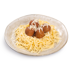 Спагетти С куриными фрикадельками
