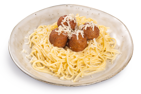 Спагетти С куриными фрикадельками
