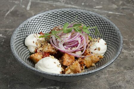 Салат с хрустящим баклажаном