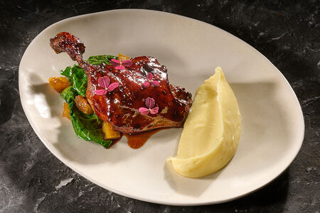 Утиная ножка, шпинат, инжир 