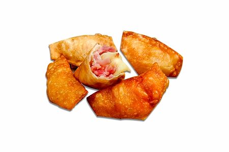 Мини-чебуреки с ветчиной и сыром