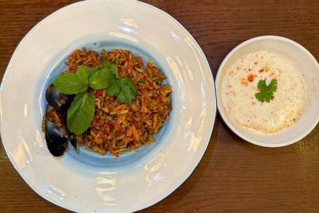 Бирьяни с мидиями