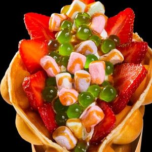 Взрывное яблоко с клубникой