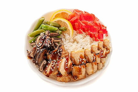 Поке Курица с грибами