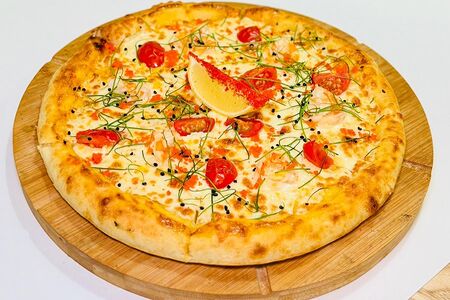 Пицца с креветками