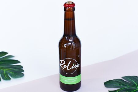 Комбуча ReLive на бирюзовом улуне (мята + базилик + спирулина) 