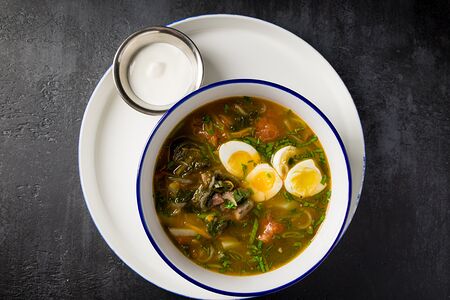 Щи зеленые с мясом