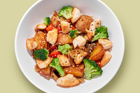 Жареха с курицей