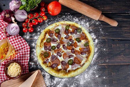 Острая мясная 25см