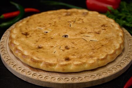 Осетинский пирог с говядиной и болгарским перцем